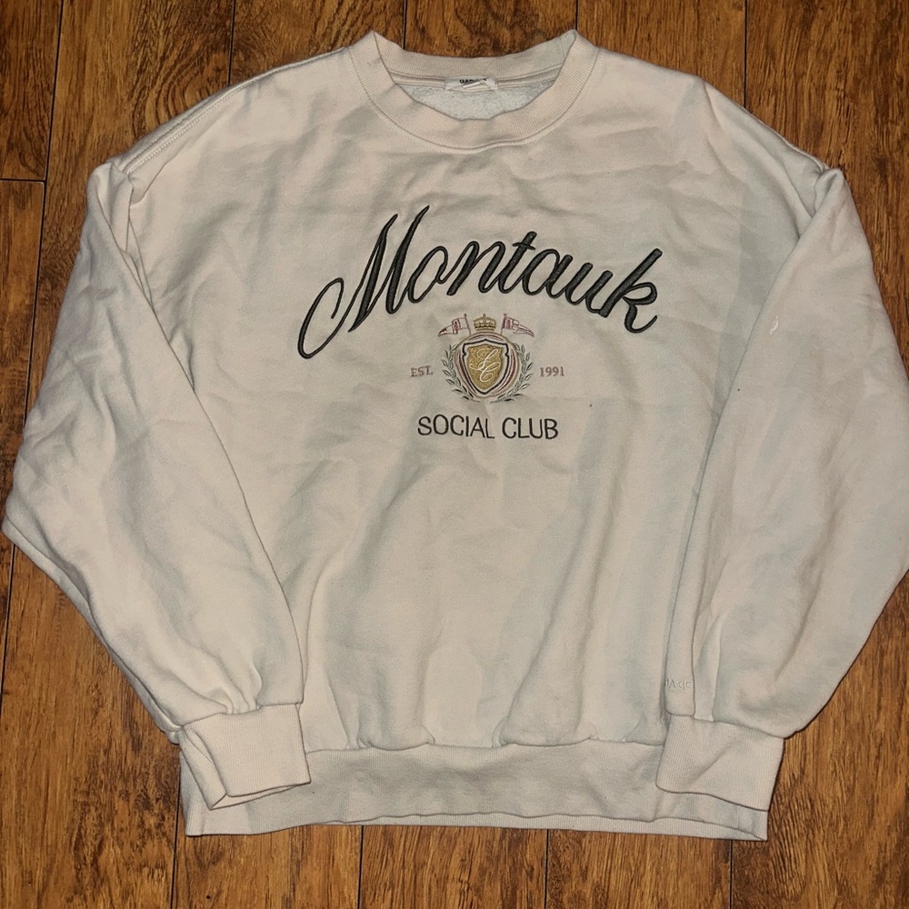 Montauk Social Club Crewneck Sweater Medium ￼